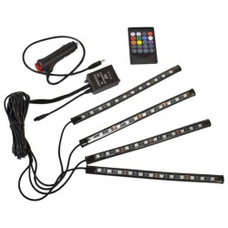 Ayak Altı Led Lamba Müziğe Duyarlı Kumandalı 4 lü 12V