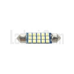 Beyaz LED Sofit (Tavan Lambası) Ampul, 12V - 15 LED'li 41mm