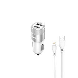 IPhone Araç İçi Şarj Aleti, 12V+24V, 5W, USBx2 - 1.6A